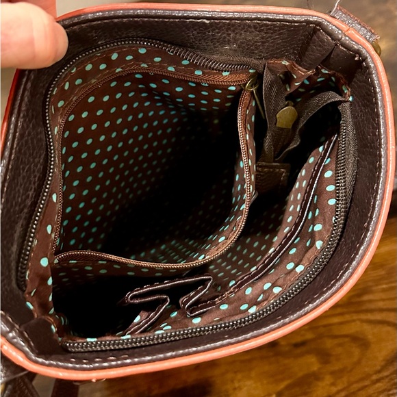 Chala Hedgehog Orange Crescent Crossbody Handbag Purse Adjustable Strap Pockets - Picture 7 of 9